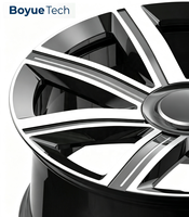 Jante monobloc forgée noir brillant usiné à multiples rayons style professionnel PCD 5*108 5*112 5*114.3 5*115 5*120 pour Range Rover