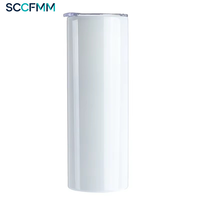 Bouteille isotherme droite vierge pour sublimation SCCFMM, en acier inoxydable, pour impression par transfert thermique de logo