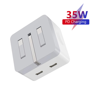 Chargeur rapide 35W double USB Port C pliable Type C Chargeur mural rapide UK US EU Block pour <span class=keywords><strong>iPhone</strong></span> 14 Pro Max 12 13 iPad Adaptateur secteur - Product Image 2