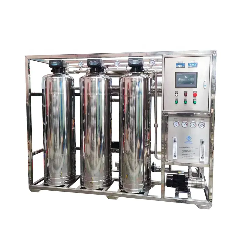 Sistema industrial da osmose reversa da água 1000lph Unidade Ro Água potável Purificador Máquina Tratamento Purificação Água Planta