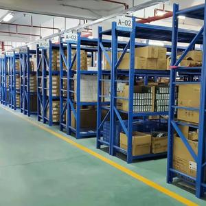 Étagères de stockage d'entrepôt réglables à 4 niveaux Dinghui, capacité de 500 kg, en acier laminé à froid bleu - Product Image 1