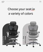 Chaise de bureau électrique réglable de qualité moderne en tissu noir au design ergonomique