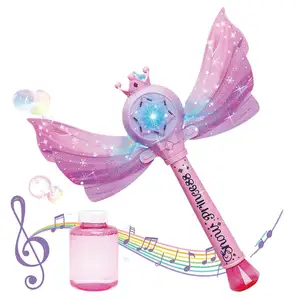 阿洛戈魔法公主泡泡棒机新产品创意2024女孩自动泡泡棒玩具声光