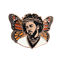Épinglette personnalisée en émail dur avec logo, en alliage de zinc plaqué or rose, portrait personnalisé, épinglette en métal, œuvre d'art personnalisée pour cadeau et collection