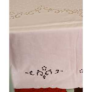 Mantel de Boda Marca Pietrochianese con Diseño de Diamantes Calados y 12 Servilletas de Técnica No Tejida para Hoteles, Comedores y Fiestas Navideñas - Product Image 2