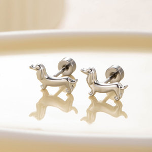 Boucles d'oreilles clous de luxe en acier inoxydable 316L et titane, bijoux de mode pour femmes - Product Image 4