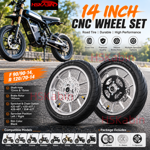 ชุดล้อ CNC ขนาด 14 นิ้ว ยี่ห้อ Kenda สำหรับรถจักรยานยนต์ ยางสำหรับถนน จานเบรค สเตอร์ 90/90-14 120/70-14 อะไหล่ทดแทน Tuttio RTR Yozma Razor X1 - Product Image 3