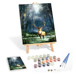 Fai da te 16x20 pollici Silent Forest Paint by Number Love Canvas Painting By Numbers pennelli Set Pattern per adulti bambini