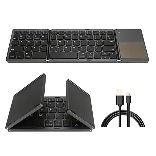 Teclado portátil dobrável Bluetooth mini teclado portátil sem fio teclado dobrável e mouse combinado para ipad