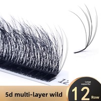 Extensions de cils pré-faits en éventail 5D Camellia multi-couches, effet naturel et volumineux, cils en grappe, légers et doux LC/LD