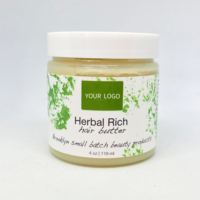 Crème Traitante Anti-Chute et Anti-Pelliculaire aux Acides Aminés, Huile d'Argan, Menthe Poivrée, Beurre de Chebe et Noix de Coco, Formule Herbacée pour Cheveux Secs Afro 4C, Marque Privée