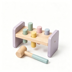 Banc de percussion en bois personnalisé d'usine, jouet éducatif Montessori pour l'apprentissage préscolaire, jeu de marteau à taper, jouet en bois du Vietnam - Product Image 4