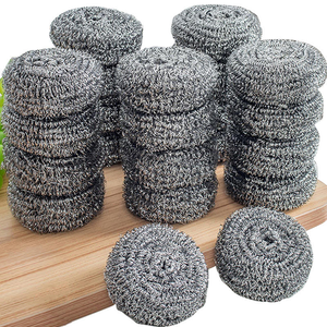 Resistente <span class=keywords><strong>in</strong></span> <span class=keywords><strong>acciaio</strong></span> inossidabile lana Scrubber spugna di qualità Premium cucina tamponi per pulire piatto palla per una pulizia efficiente - Product Image 3