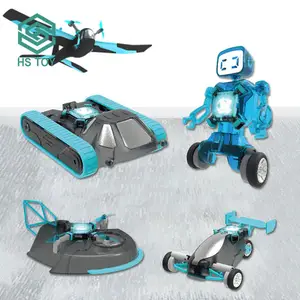 HS 6 IN1モデル飛行機UAVリモートコントロール車航空機技術ガジェット2022折りたたみロボット玩具販売