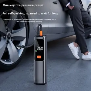 RONGBEI 휴대용 무선 전기 ABS 자동차 공기 펌프 스몰 사이즈 디지털 타이어 압력 측정 펌프 자동차 및 자전거 - Product Image 6