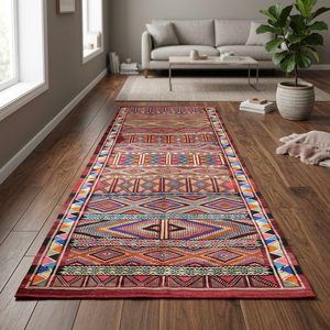 Alfombras de Lana Berber Marroquíes Hechas a Mano para Sala de Estar, Venta al por Mayor, Anudadas a Mano, Patrón Geométrico, Pelo Bajo, Grosor Medio - Product Image 3
