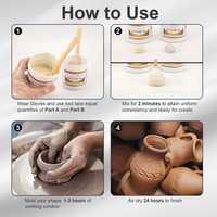 LP Sculpts Epoxy Clay 2 Part Modeling Compound (A & B) Self-Hardening DIY Magic Sculpt + Clay Sculpting Tools Set