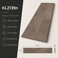 Planches de sol flottantes décoratives stratifiées 1214x196x10mm, système de pose à clipser, grade d'émission ENF, rainures en V sur quatre côtés