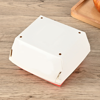 Boîte à hamburger en papier pour emporter, personnalisable avec logo, compostable et biodégradable, pour restaurant
