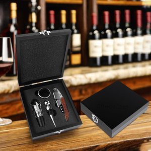 <span class=keywords><strong>Kit</strong></span> de 4 outils à vin le plus vendu : Collier anti-goutte pour vin, tire-bouchon, aérateur verseur de qualité alimentaire et bouchon à vin - Product Image 4