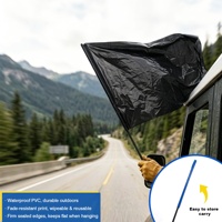 Drapeau noir 60x90cm en PVC imperméable pour la course, les événements sportifs et les fêtes, drapeau de supporter en plastique, vente en gros
