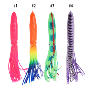 Leurres de pêche souples lumineux réalistes en forme de calamar, leurres de traîne en mer pour thon et bar, appâts durables en plastique souple - Product Image 2