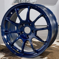 Jantes forgées sur mesure JG Factory, finition bleu brillant, multi-rayons concaves, haute résistance à la fatigue, jantes en alliage forgé monobloc universelles