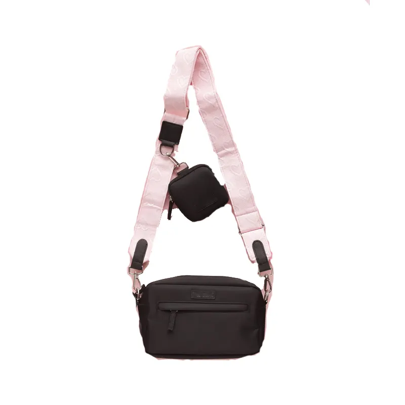 मोनोग्राम नायलॉन गुलाबी इंद्रधनुष कस्टम फैनी पैक छोटा फैनी पैक कमर बैग गुलाबी फैनी पैक