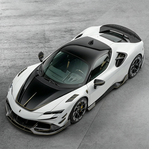 Kit carrosserie pour <span class=keywords><strong>Ferrari</strong></span> <span class=keywords><strong>SF90</strong></span> M-Style, kit carrosserie haute qualité en fibre de carbone sèche tissée sergé, modification premium, pièces de voiture améliorées - Product Image 1