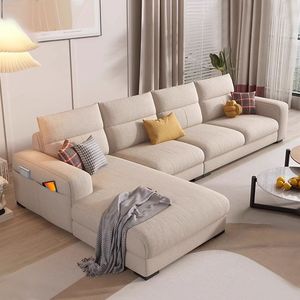 Superventas muebles para el hogar en forma de L motivo tapicería cuero tela sofá modular venta al por mayor precio barato sofá de tela - Product Image 2