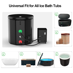 Tất cả trong một sang trọng 2 người lạnh Plunge hiện đại thép không gỉ bằng gỗ bồn tắm Wifi điều khiển làm mát bằng không khí 1HP Ice Bath Máy làm lạnh nước - Product Image 5