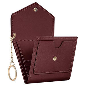 Portefeuille compact brodé anti-RFID pour femme en cuir PU avec porte-monnaie, poche zippée, porte-clés et doublure en cuir multifonctionnelle - Product Image 6
