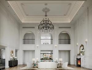 Diagramme d'effet de rendu 3D de style <span class=keywords><strong>français</strong></span> moderne et luxueux - Design d'intérieur pour salon, chambre à coucher, hôtel-résidence - Product Image 4