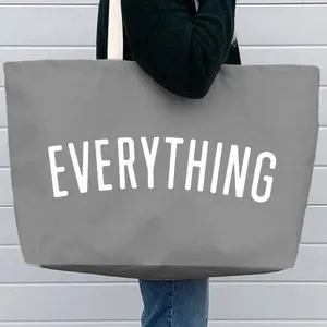 Promotion : Grand sac fourre-tout en toile de coton écologique réutilisable, personnalisable avec logo, pour courses et tout usage - Product Image 6