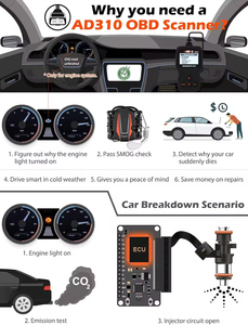 Escáner OBD Ad310 <span class=keywords><strong>de</strong></span> Alto Rendimiento, Lector <span class=keywords><strong>de</strong></span> Códigos <span class=keywords><strong>de</strong></span> Error del Motor del Automóvil, Analizador y Detector <span class=keywords><strong>de</strong></span> Diagnóstico Automotriz - Product Image 3