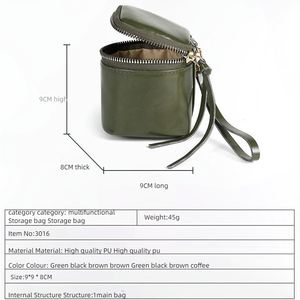 Cube Tassel Detachable Keychain Mini Lipstick Earphone Bucket Soft Leather Coin Storage Coin <b>Purse</b> Ins Style - Product Image 3