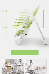 Chaise haute multifonctionnelle pliable à un bouton pour bébé, siège <span class=keywords><strong>rehausseur</strong></span> moderne et facile à utiliser pour enfants, gain de place pour la cuisine - Product Image 3