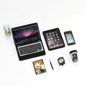 Miniatura de Casa de Muñecas <span class=keywords><strong>1</strong></span>:12, Juego de 3 Piezas de Computadora Portátil, Tableta y Teléfono Móvil, Modelo de Computadora Plegable, Accesorios de Simulación para Casa de Muñecas - Product Image 5