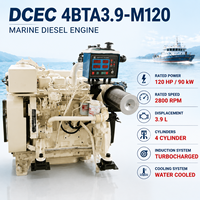Moteur diesel marin DCEC 4BTA3.9-M120, 120 CV, 2800 tr/min, 4 cylindres, turbocompressé, refroidi par eau, pour bateau de pêche, générateur, pompe