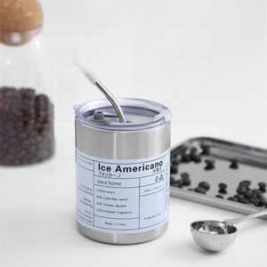300ml Lowball Double Wall Insulated 10 oz 10oz <strong>Stainless</strong> <strong>Steel</strong> <strong>Tumbler</strong> Cup with Straw Lid - Product Image 4