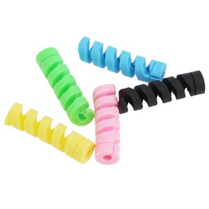 Protecteur de câble en spirale, <span class=keywords><strong>enrouleur</strong></span> de bobine en silicone pour câble de données, protection pour <span class=keywords><strong>iPhone</strong></span>, Samsung, Android, chargeur USB, étui pour écouteurs - Product Image 4