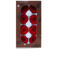 SuperZ Schnelle Lieferung 4-5cm Hochwertige Dekorative Blumen Konservierte Rosen Anpassbare Farbe für Muttertag Weihnachten