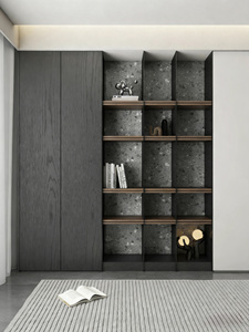 <span class=keywords><strong>Armoire</strong></span> de chambre à coucher moderne et élégante avec portes sans poignées et éclairage intégré pour un design d'intérieur contemporain - Product Image 3