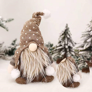 <b>Handmade</b> Christmas Sitting Gnome <b>Doll</b> White Beard Faceless Ornament Cozy Fabric Forest Elf Scandinavian Style Holiday Decoration - Product Image 4