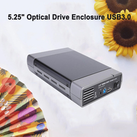 Box Esterno per Unità Ottica USB 2.0/USB 3.0 SATA da 5,25 Pollici, Adattatore per Windows XP e Mac PC