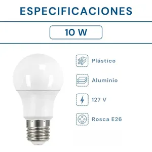 ไฟสปอร์ตไลท์ LED 10W แพ็ค 10 ดวง, คูลไวท์, HYF-128, 6500K, จีโอพาวเวอร์ - Product Image 2