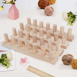 โครงถักไหมพรมไม้สำหรับผ้าพันคอและผ้าห่ม DIY แบบสามส่วนประกอบได้ อุปกรณ์ถักมือ ตกแต่งบ้าน งานฝีมือ - Product Image 3