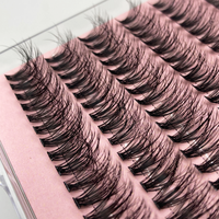 Kit de Cils en Grappes Épais et Longs (18MM, 20MM) Super Volumineux à Marque Blanche, en Gros, avec Miroir