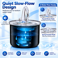 Fontaine à eau silencieuse pour animaux de compagnie, distributeur d'eau fraîche circulante pour chats et chiens, bol en acier inoxydable, système de purification