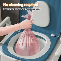 Toilette mobile portable confortable en plastique, avec siège antidérapant et désodorisant, pour personnes âgées et femmes enceintes
